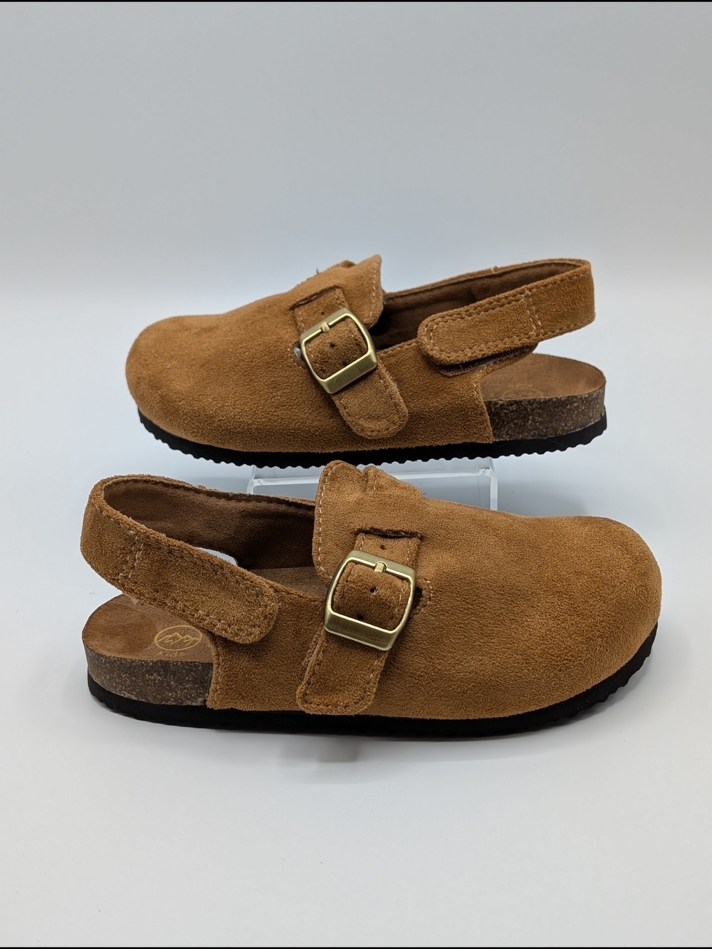 White Mountain Foodbed Shoes Little Kids 9 Suede Backstrap Clogs in Brown Benni